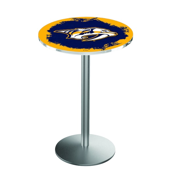 42" Stainless Steel Nashville Predators Pub Table